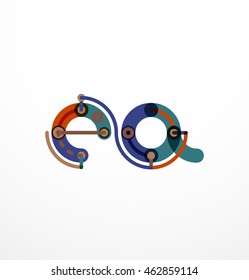 Line letter design. Logo concept