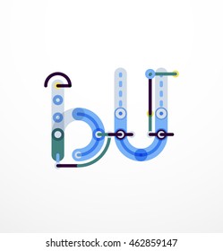 Line letter design. Logo concept