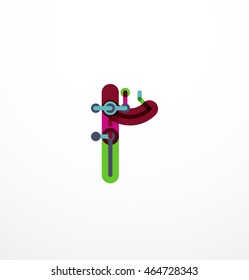 Line letter design. Logo concept