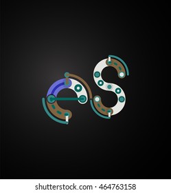 Line letter design. Logo concept