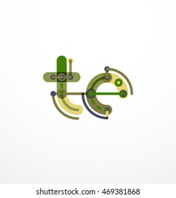 Line letter design. Logo concept