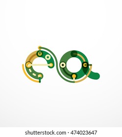 Line letter design. Logo concept