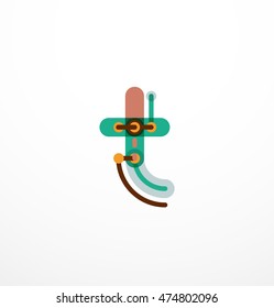 Line letter design. Logo concept