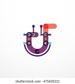 Line letter design. Logo concept