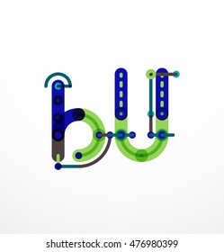 Line letter design. Logo concept