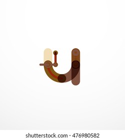 Line letter design. Logo concept