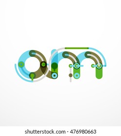 Diseño de letras de línea. Concepto de logotipo