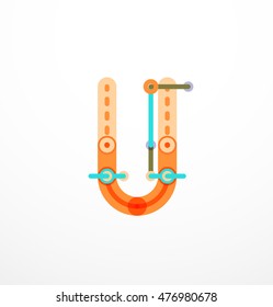 Line letter design. Logo concept