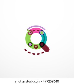 Line letter design. Logo concept