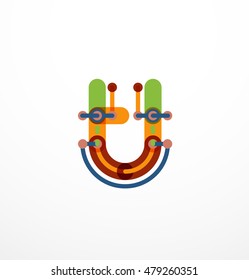 Line letter design. Logo concept