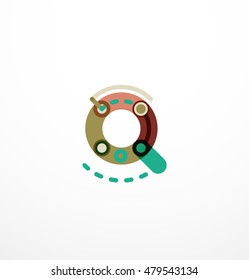 Line letter design. Logo concept