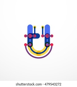 Linienschriftsentwurf. Logo-Konzept