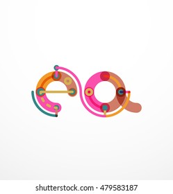 Line letter design. Logo concept