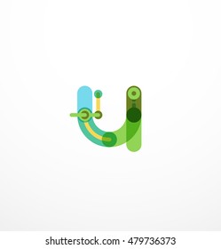 Line letter design. Logo concept