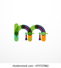 Line letter design. Logo concept