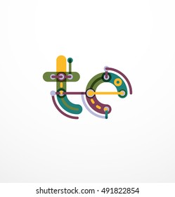 Line letter design. Logo concept