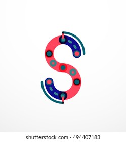 Line letter design. Logo concept