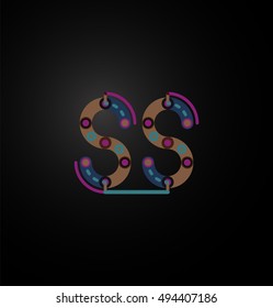 Design de letra de linha. Conceito de logotipo