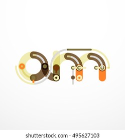Line letter design. Logo concept