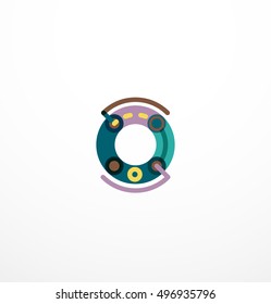 Line letter design. Logo concept