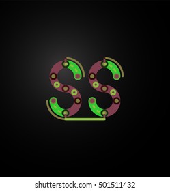 Line letter design. Logo concept