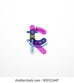 Line letter design. Logo concept