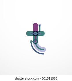 Line letter design. Logo concept