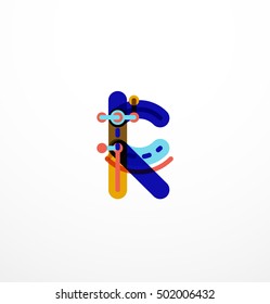 Line letter design. Logo concept
