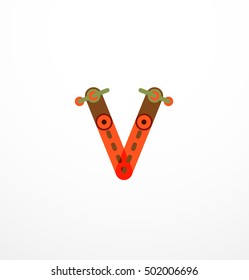 Line letter design. Logo concept