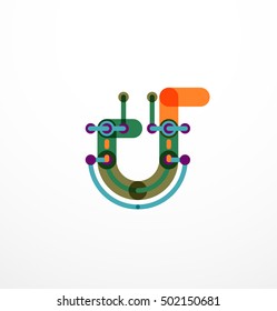 Line letter design. Logo concept