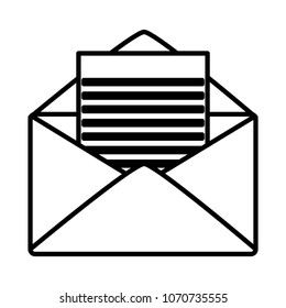 line letter with document text message information