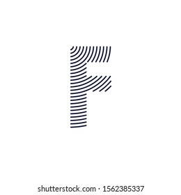 Line letter initial F logo vector design template