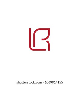 Line Letter Initial LR / RL / LB / BL Logo Design Template