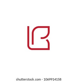 Line Letter Initial LR / RL / LB / BL Logo Design Template