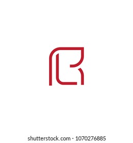 Line Letter Initial LR / RL / LB / BL Logo Design Template