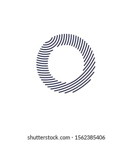 Line letter initial O logo vector design template