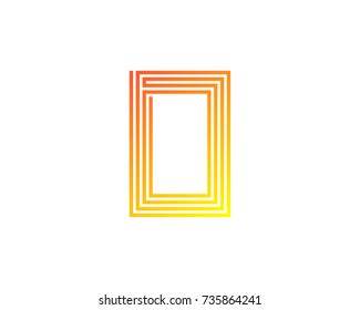 Line Letter O Icon Logo Design Element