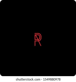 Line letter R logotype. Abstract moving airy logo icon design, ready symbol creative vector sign.