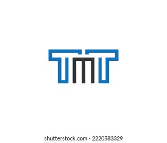 Line Letter TMT Modern Creative Logo or icon Design Template.