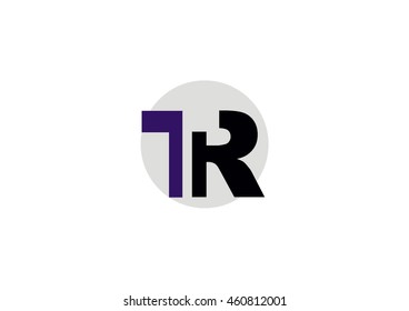 Line letter TR logotype. Abstract moving airy logo icon design, ready symbol creative finger print vector sign