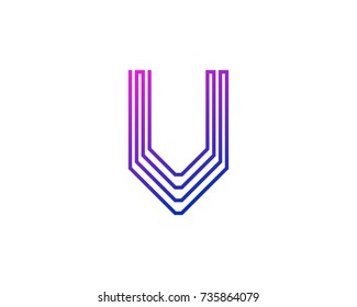 Line Letter V Icon Logo Design Element