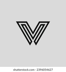 line letter V logo, suitable for business brands and others.
