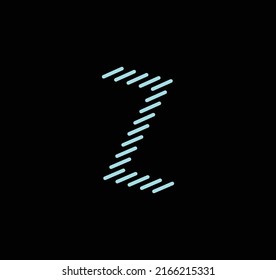 Line letter z logotype. Abstract moving airy logo icon design, Letter z vector