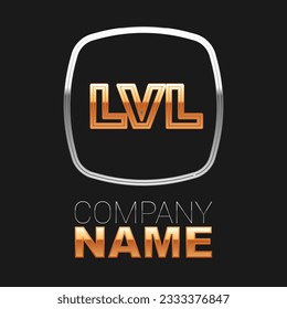 Icono de juego de nivel de línea aislado en fondo negro. Concepto de esquema colorido. Vector