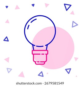 Línea Bombilla con concepto de icono de idea aislado sobre fondo blanco. Símbolo de energía e idea. Concepto de Inspiración. Concepto de contorno colorido. Ilustración vectorial