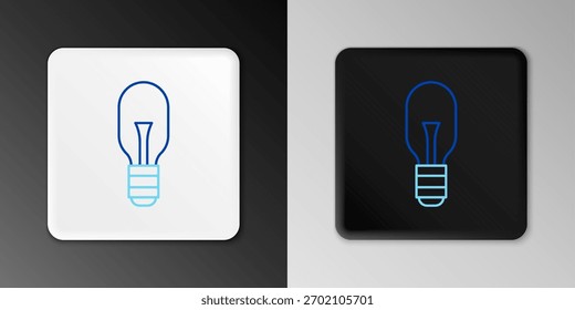 Line Light bulb with concept of idea icon isolated on grey background. Energy and idea symbol. Inspiration concept. Colorful outline concept. Vector