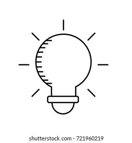 line light bulb idea to creative design