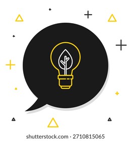 Line Light bulb with leaf icon isolated on white background. Eco energy concept. Alternative energy concept. Colorful outline concept. Vector