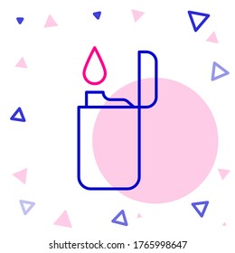 Icono de Iluminación de línea aislado en fondo blanco. Concepto de esquema colorido. Ilustración vectorial