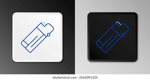 Line Lighter icon isolated on grey background. Colorful outline concept. Vector